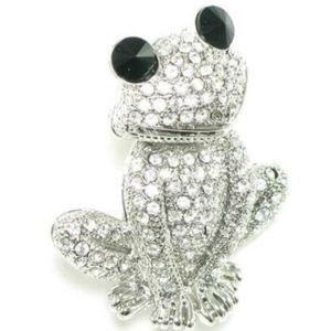 Frog Crystal Brooch